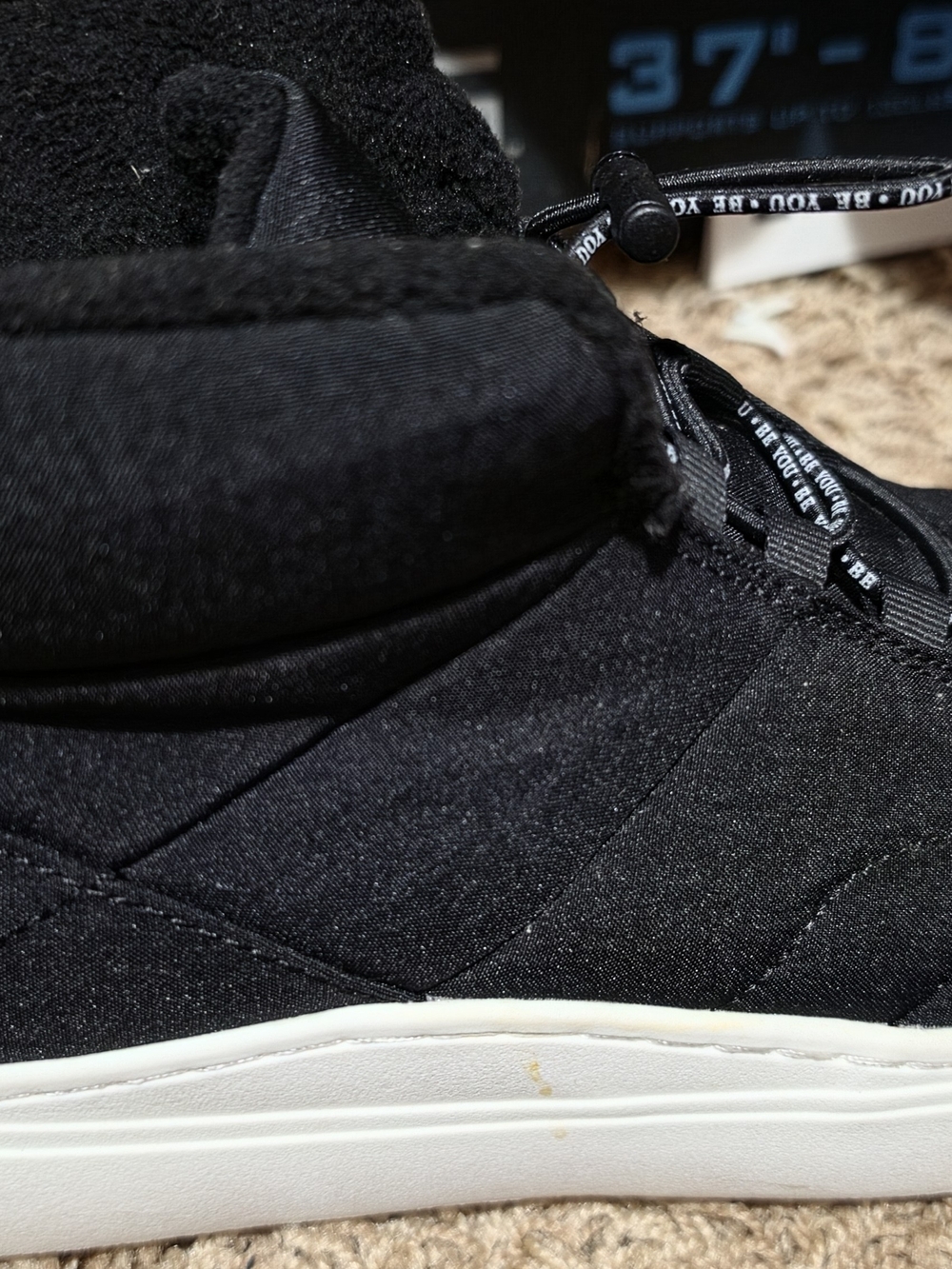 Womens Black High-Top Casual Sneakers